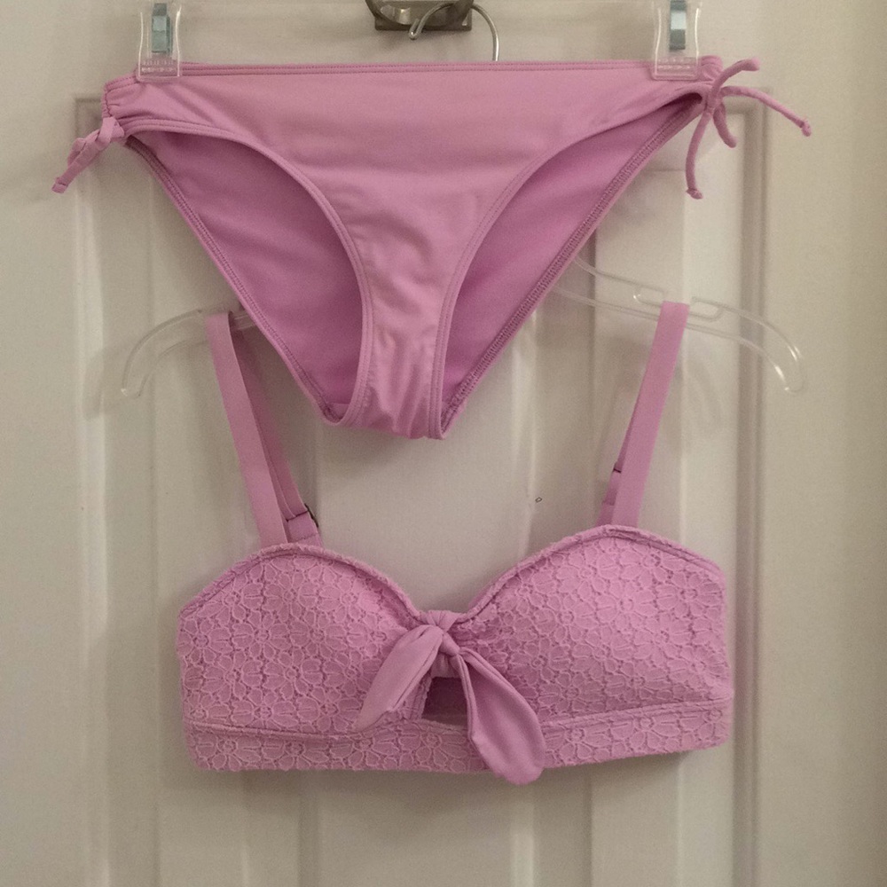 Abercrombie girls XL 2-piece swimsuit lavender